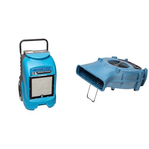 Dri-Eaz 1200 Commercial Dehumidifier with Pump, Industrial, Durable, Compact, Portable, Blue, F203-A, Up to 18 Gallon Water Removal per Day