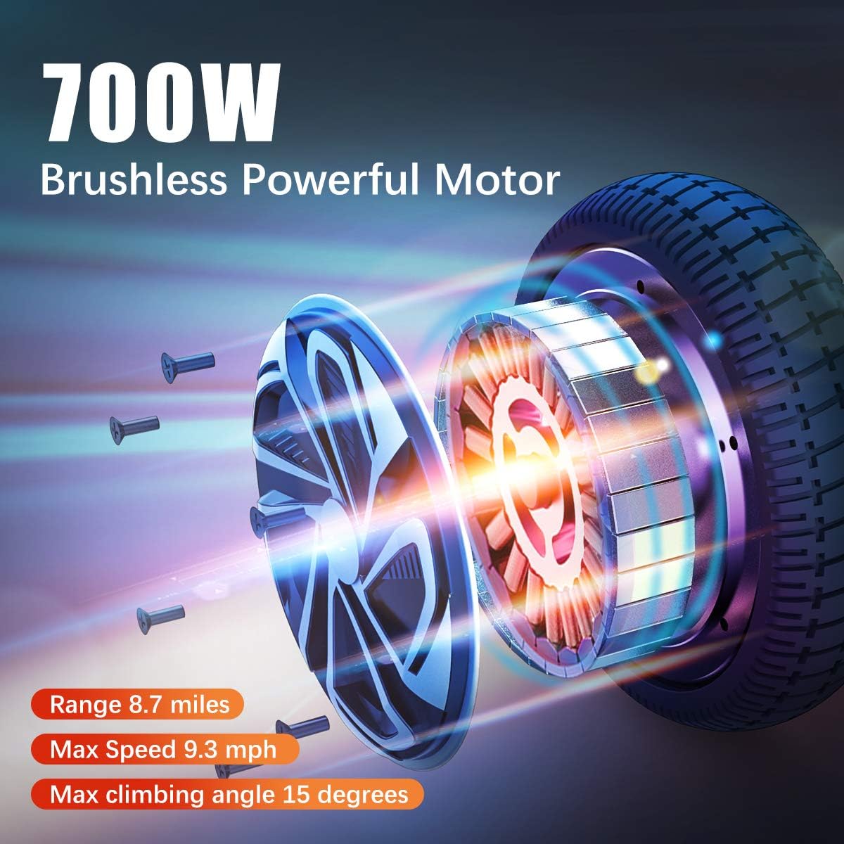 TOMOLOO Hoverboard for Kids and Adults, Hover Board with ul2272 Certified