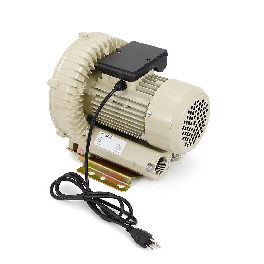 110V 370W Commercial Air Pump Aquarium Hydroponics Aquaculture Fish Tank Pond Blower