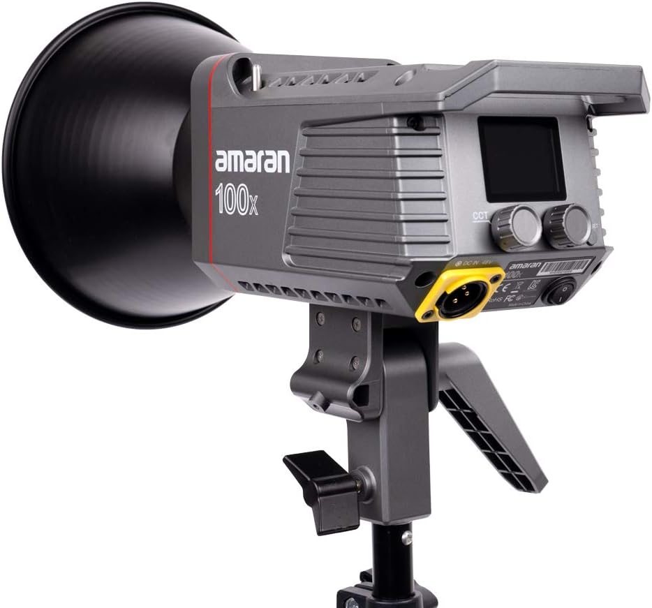 Amaran 100x Bi-Color LED Video Light, 100W 2700-6500k 34300lux@1m Bluetooth App Control 9 Built-in Lighting Effects DC/AC Power Supply, Made by Aputure