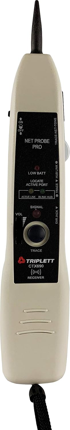 Triplett Fox & Hound Premium Tone and Probe Wire Tracing Kit Generates Multiple Tones with Adjustable Sensitivity for Electrical Wire, LAN Cable, Telephone, and More (3399)