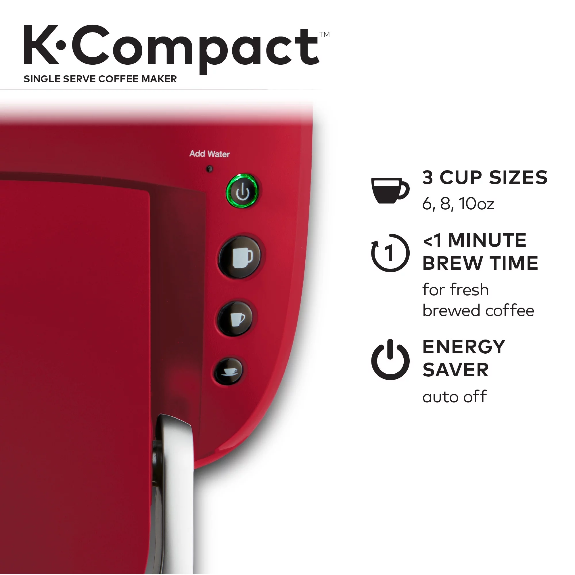 Keurig K-Compact Single-Serve K-Cup Pod Coffee Maker, Turquoise