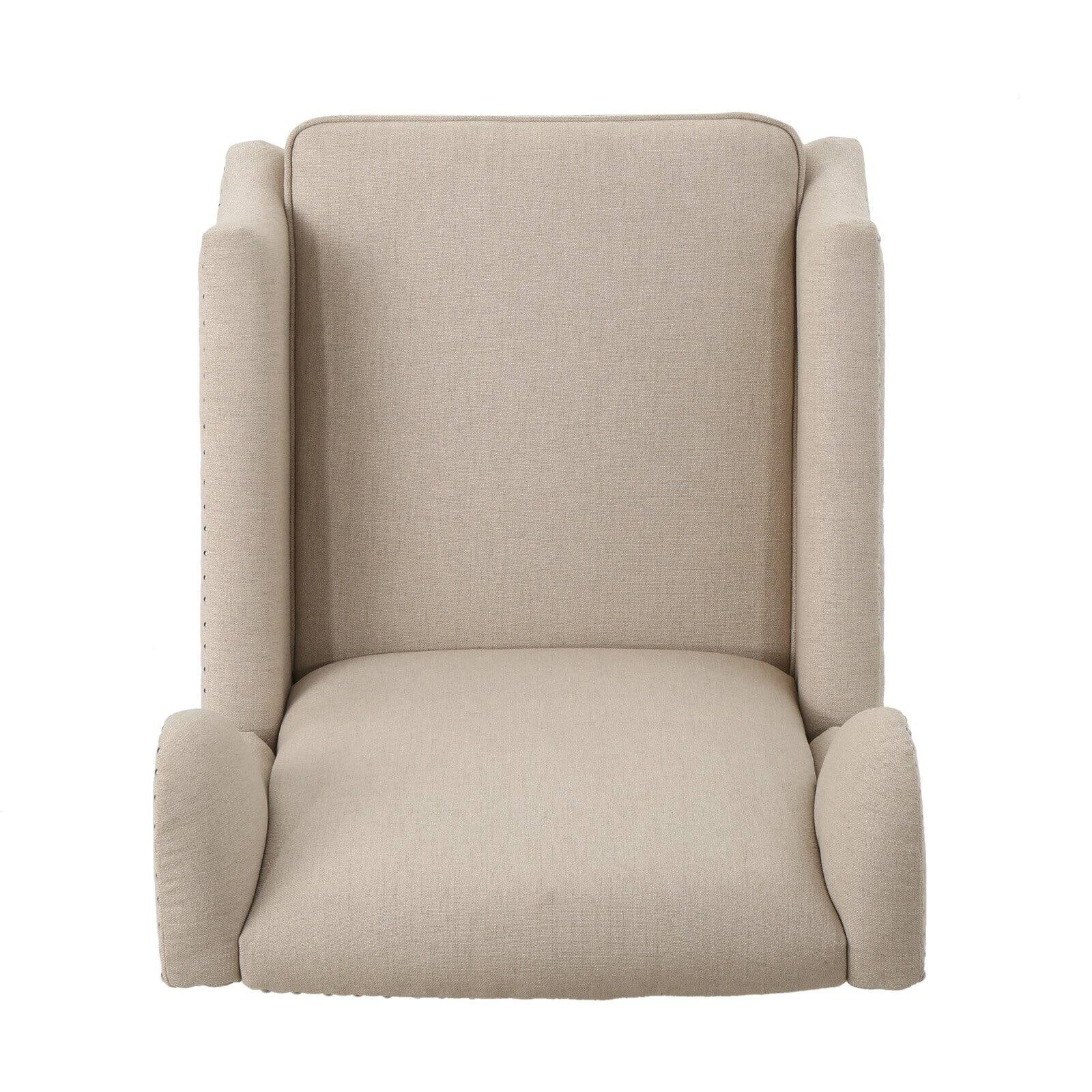 Westeros Traditional Wingback Fabric Recliner Chair
