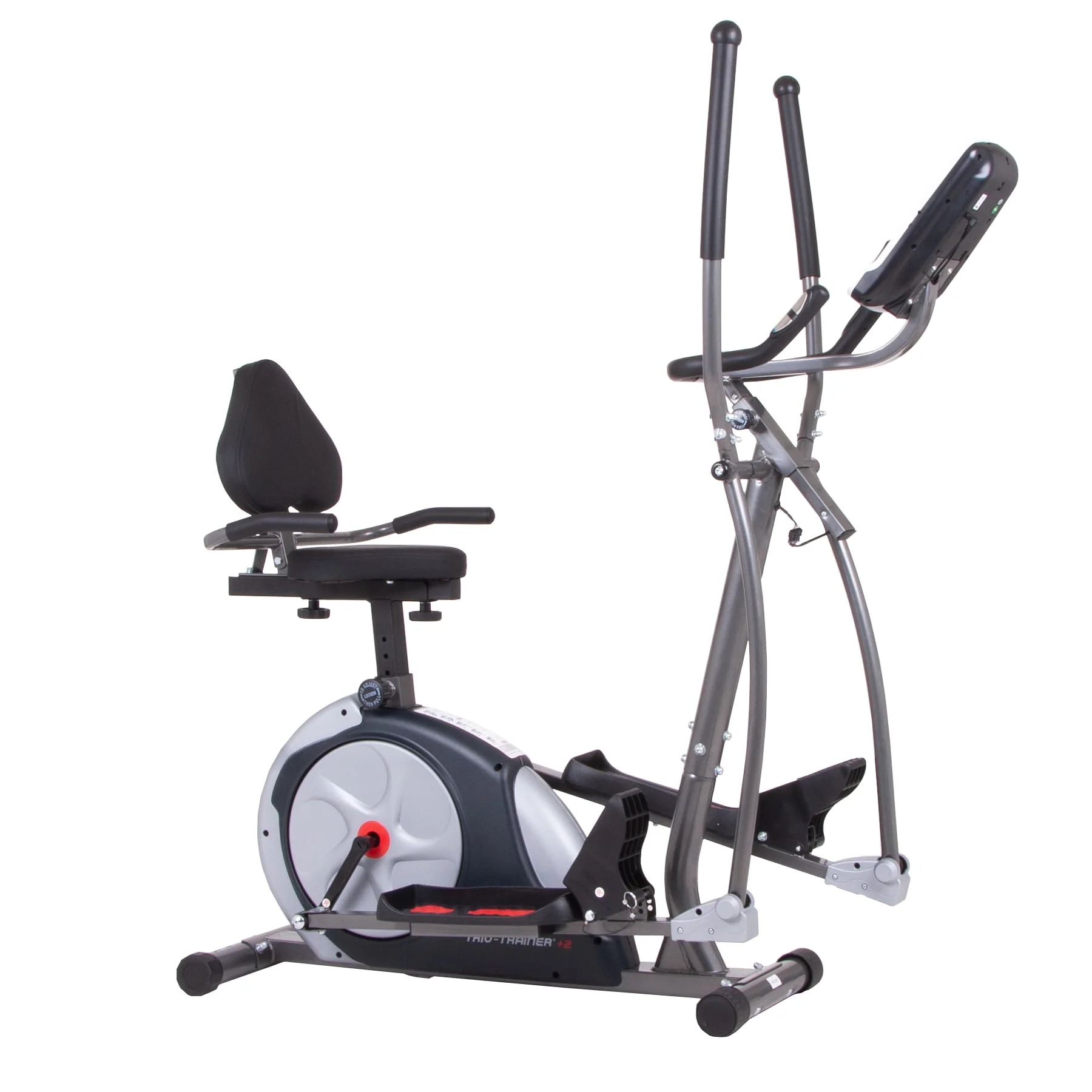 Body Champ 3-in-1 Trio Trainer, Elliptical, Upright, Recumbent Exercise Bike, 12.5 Stride Length, Heart Rate Monitor, Max. Weight 250 lbs.
