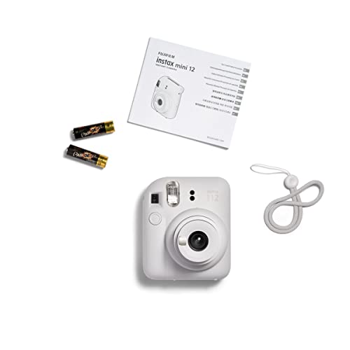 Fujifilm Instax Mini 12 Instant Camera Pastel Blue with 40 Sheets Fujifilm Instax Mini Film Bundle, Sunshine Photo Microfiber Cleaning Cloth Included