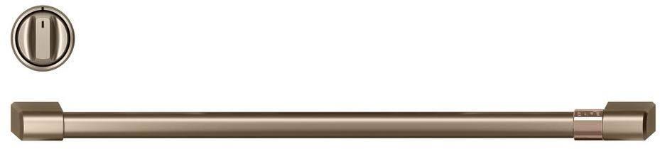 Cafe Brushed Bronze Front Control Electric Knobs and Handle Kit-CXFCEHKPMBZ