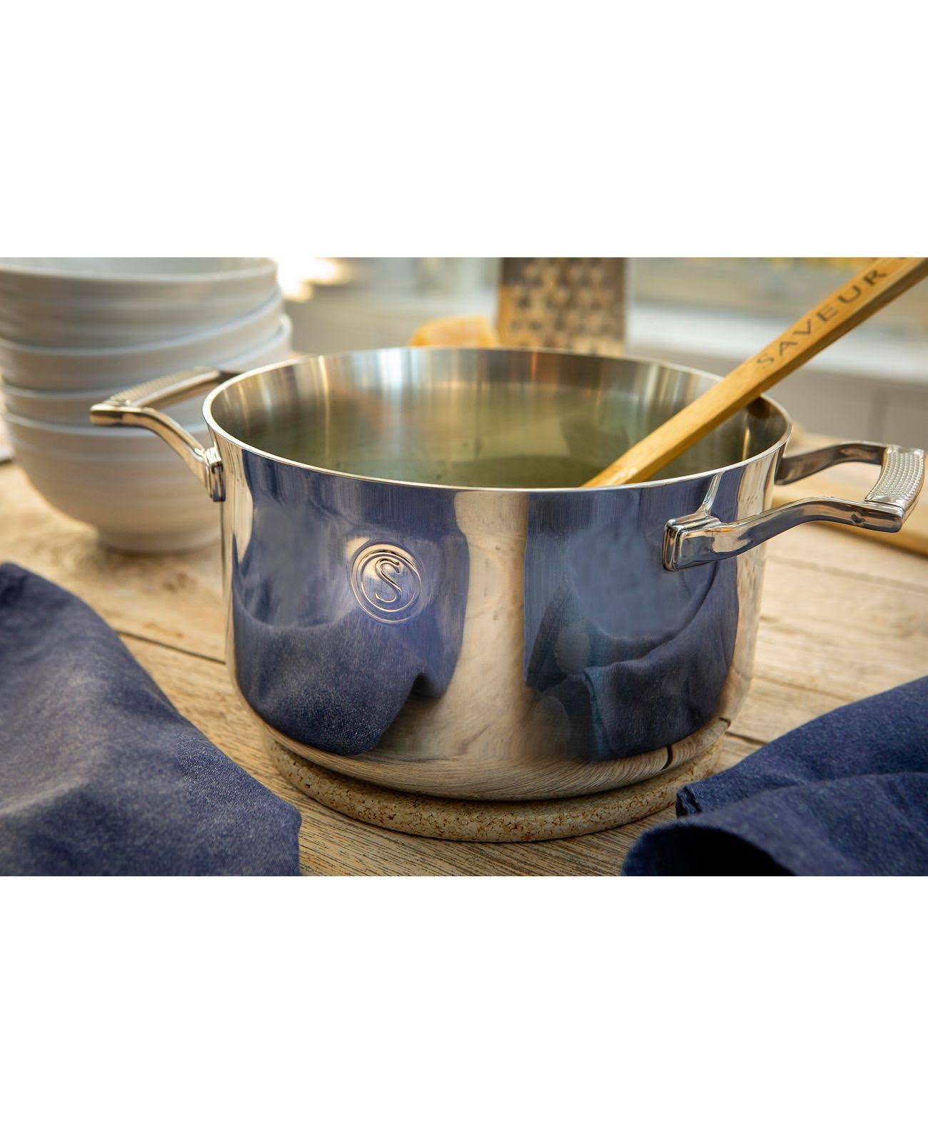 Saveur Selects Voyage Series Tri-Ply Stainless Steel 4-Qt. Casserole Pot