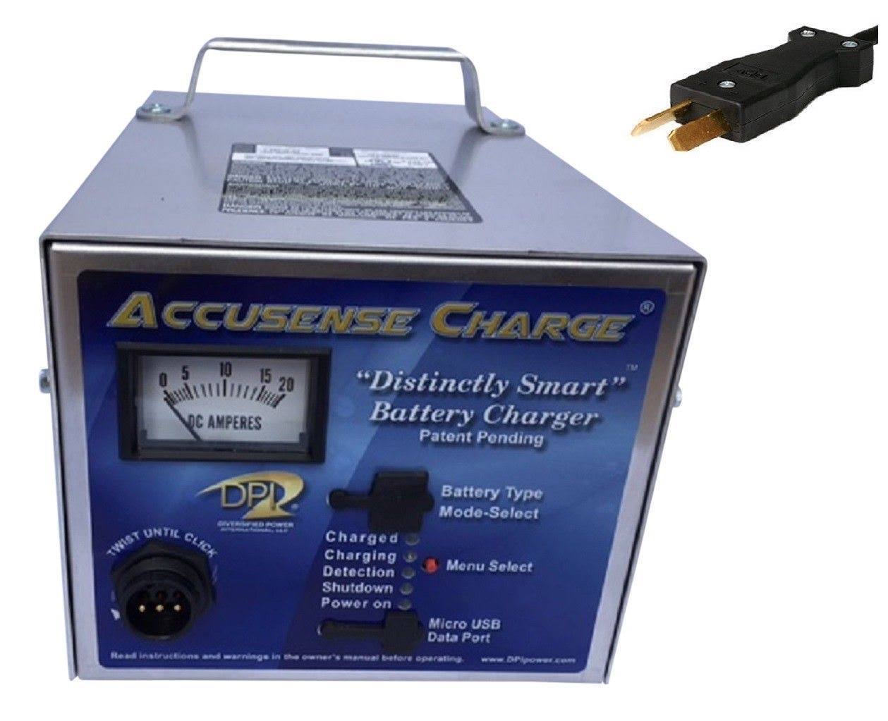 48Volt 17AMP Golf Cart Battery Charger with ClubCar Crowfoot Connector