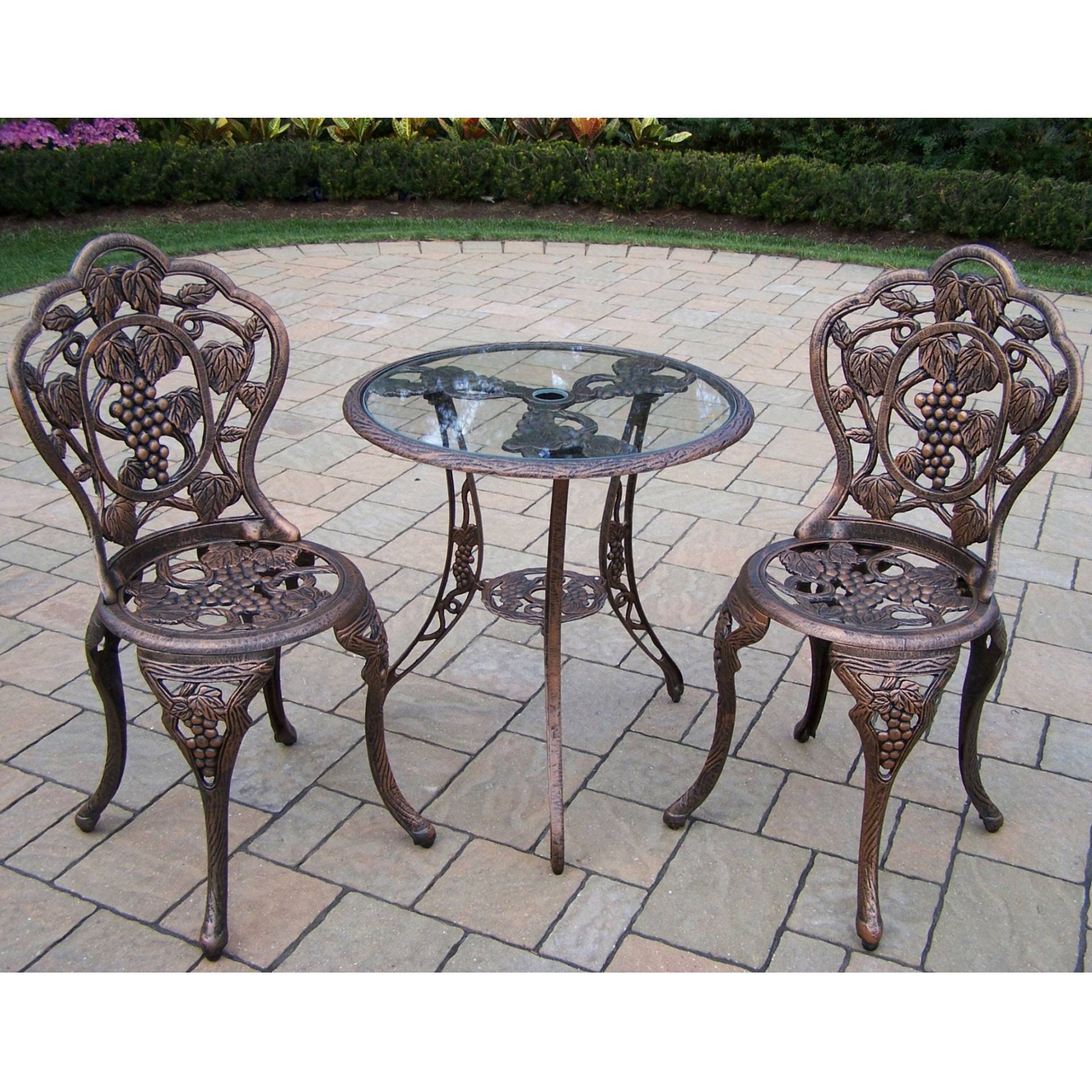 Oakland Living Vineyard Bistro Set; Antique Bronze