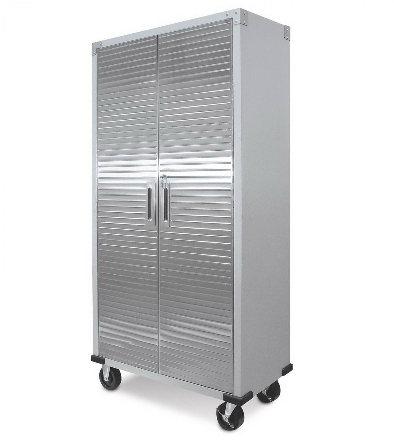 Seville Classics Heavy Duty Storage Cabinet, Stainless Steel