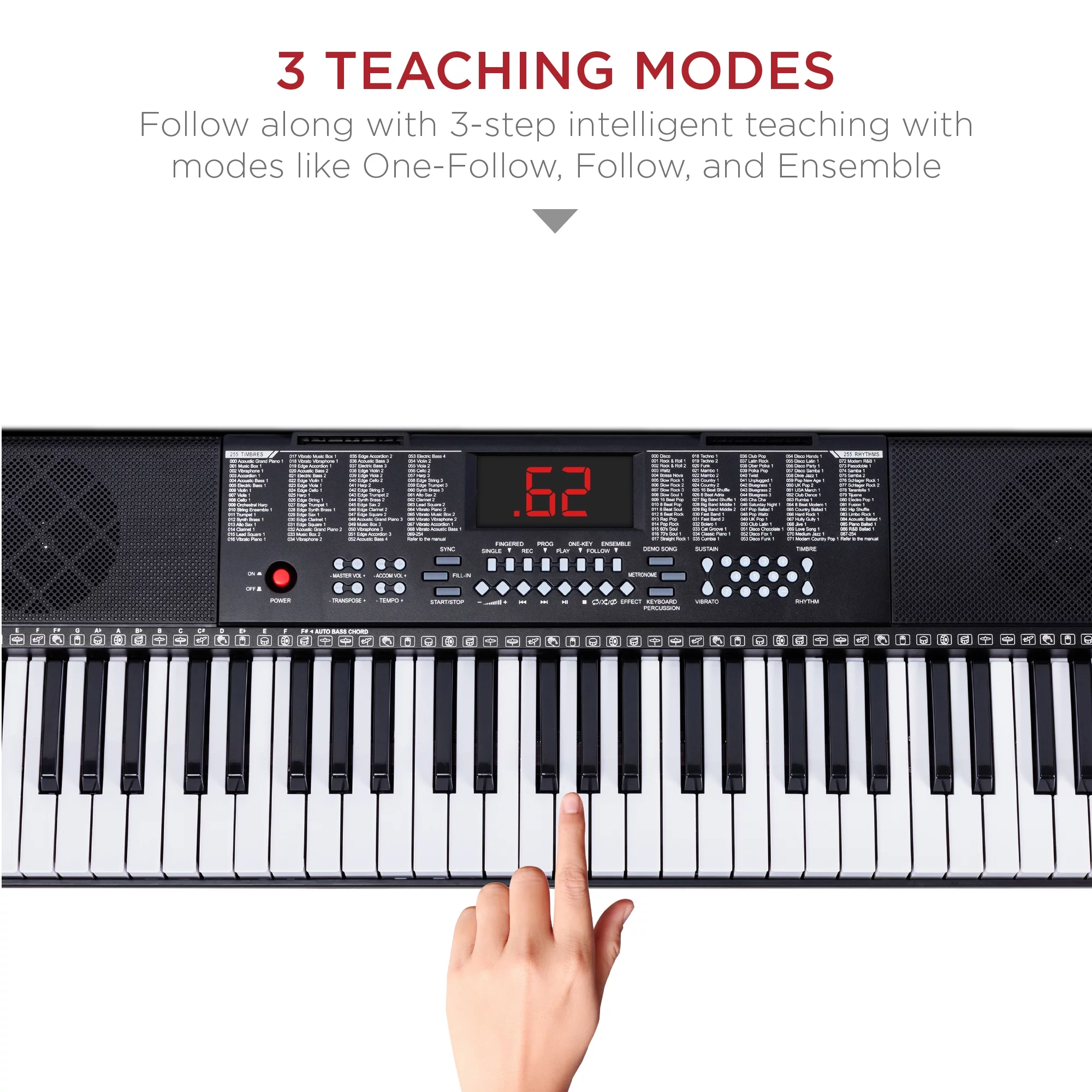 Best Choice Products 61-Key Beginners Electronic Keyboard Piano Set w/ LED, 3 Teaching Modes, H-Stand, Stool, Microphone