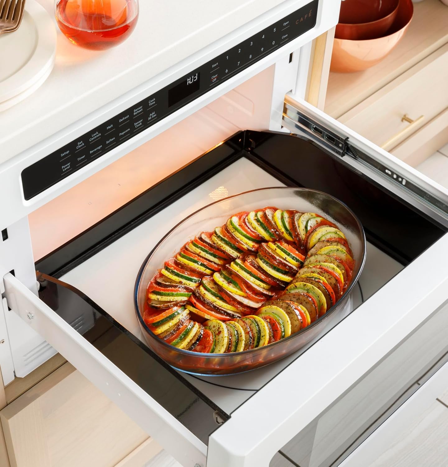 Cafe CWL112P 24 Inch Wide 1.2 Cu. Ft. Built-In Microwave Drawer Oven - Matte White
