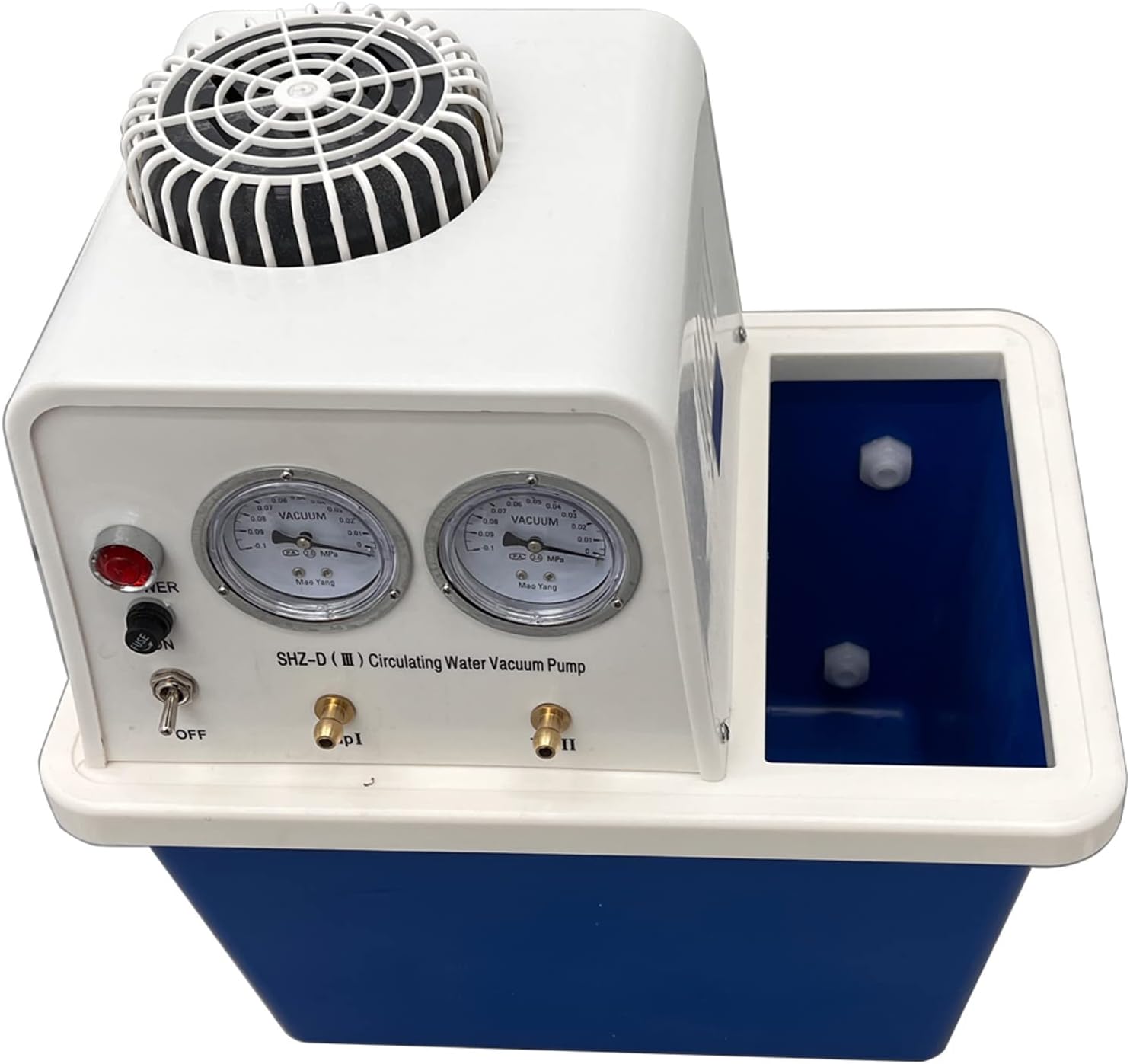 TECHTONGDA Water Circulating Vacuum Pump, 110V Lab Multi-Purpose Circulating Water Vacuum Pump with 2 Off-Gas Taps, Lab Chemistry Equipment, 15L Capacity, Anti-Corrosion Pump, 60L/min Flow Rate