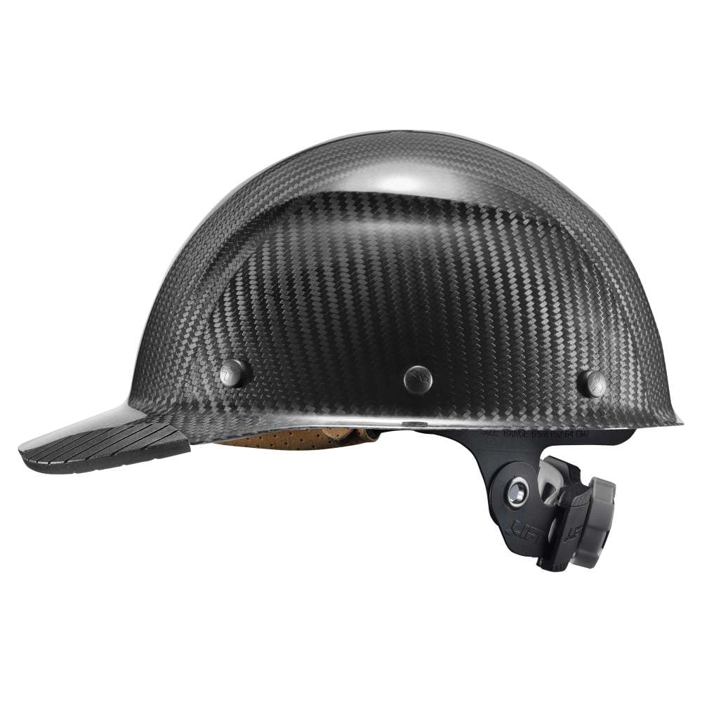 Lift Safety Hard Hat Dax Gloss Black Carbon Fiber Cap Style - Curated Treasures Market