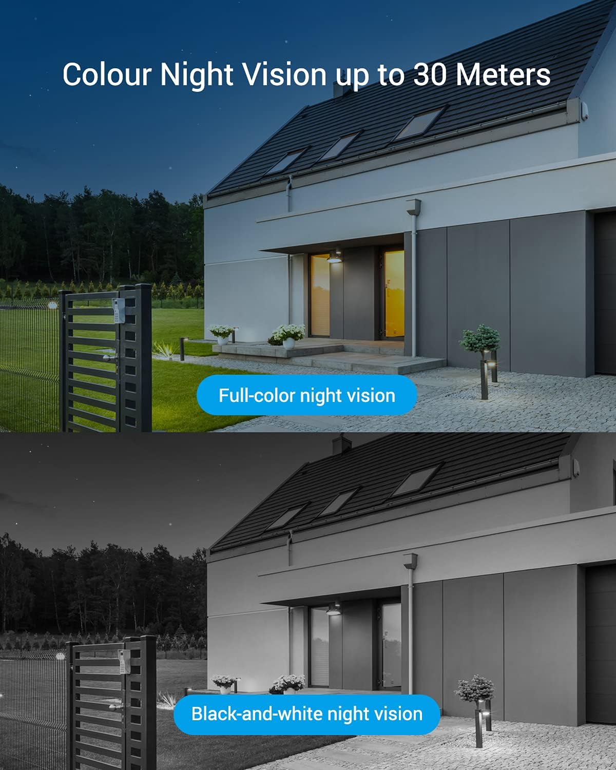 EZVIZ Security Camera Outdoor, 2K WiFi Camera with Motion Alert, Color Night Vision and IP67 Waterproof, AI-Powered Person Detection, Two-Way Audio, Compatible with Alexa Google Home | C3TN