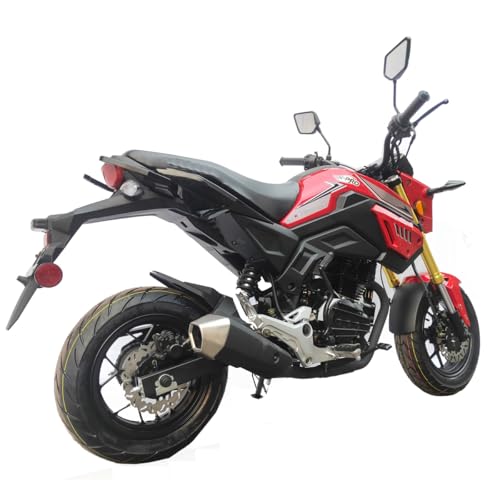 X-PRO Vader 150 Street Motorcycle with 5-Speed Manual Transmission, Electric/Kick Start! 12" Wheels! (Grey)