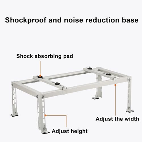 PINNKL WilkSxyc Floor Stand Bracket for Mini Split Air Conditioner Heat Pump, Heavy Duty Mini Split Ground Stand for 9,000-24,000 BTU, Outdoor AC Condenser Stand Base, Support Up to 500 lbs