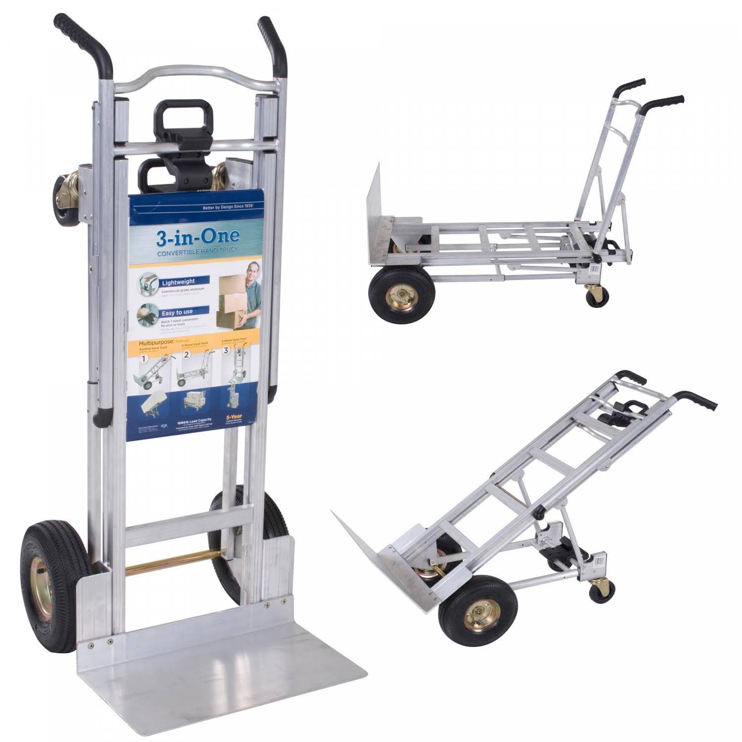 Cosco Multi-Position Hand Truck, 1000 lb Capacity, Silver
