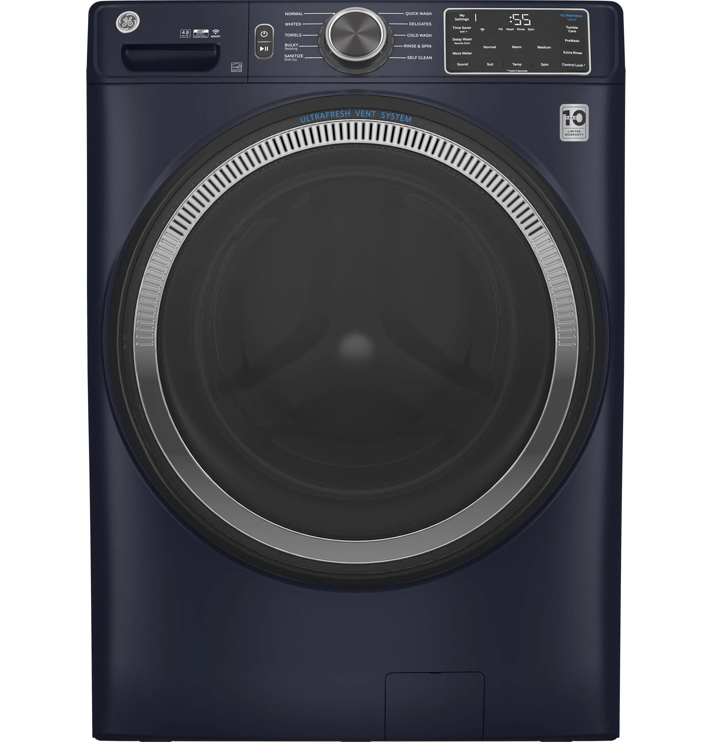 GE GFW550S 28 Wide 4.8 Cu Ft. Front Loading Washing Machines Washer - White