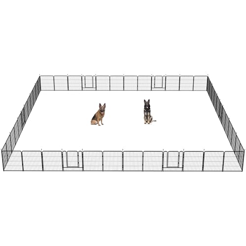 FXW Instant Dog Playpen, Portable Pet Fence for Outdoor, RV Trips, and Camping, 40inch, 16 Panels for Medium and Large Dogs│Patented