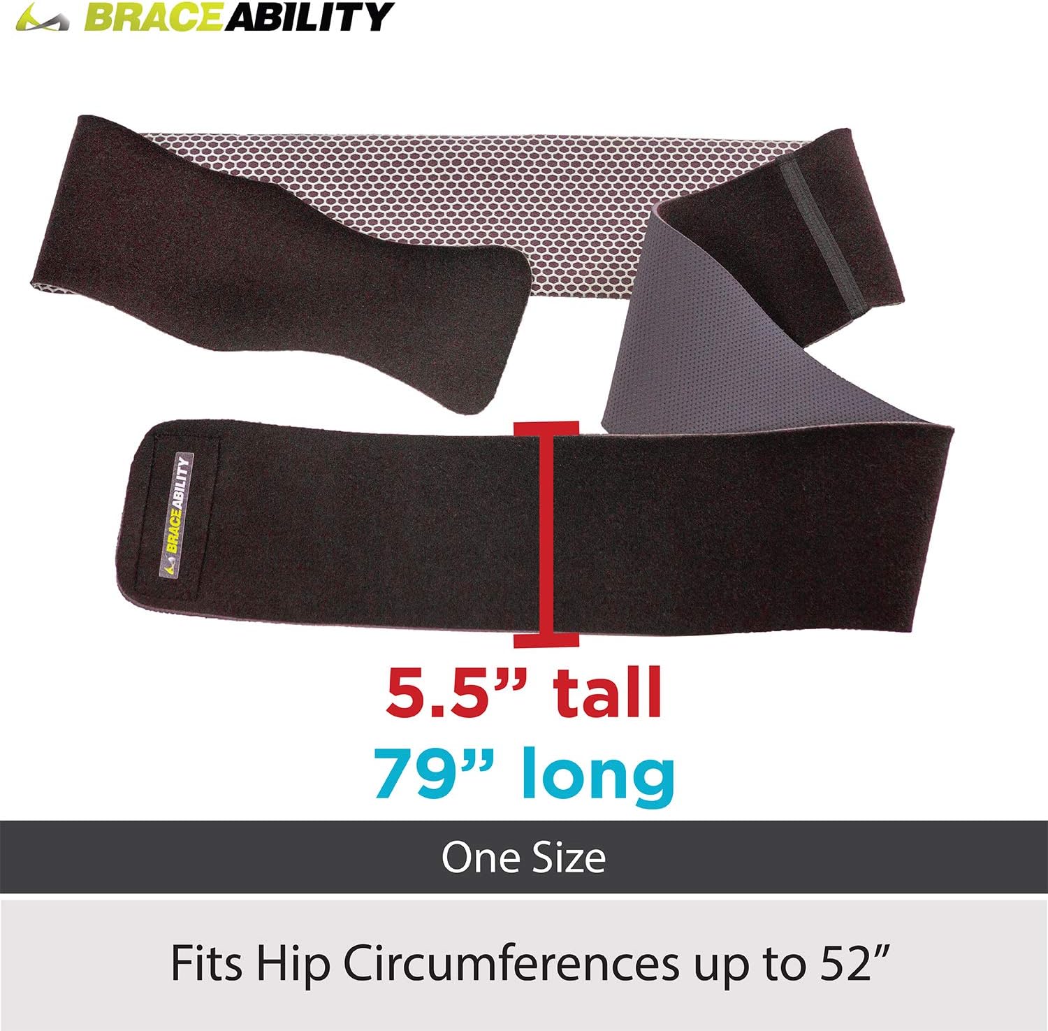 BraceAbility Hip Brace & Groin Strain Wrap | Non-Slip Hamstring & Thigh Compression Support Spica for Pulled Quad Muscle, Arthritis Relief, Inguinal Hernia or Abduction Hip Flexor Injury (One Size)