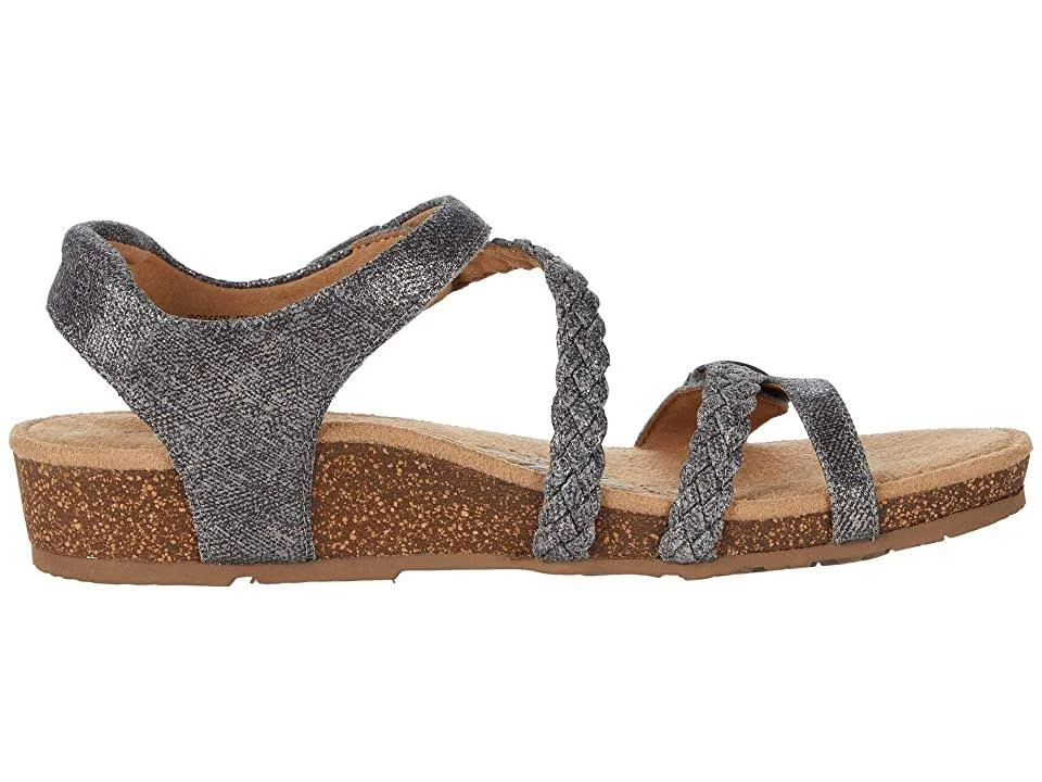 Aetrex Jillian Pewter Leather 5 M