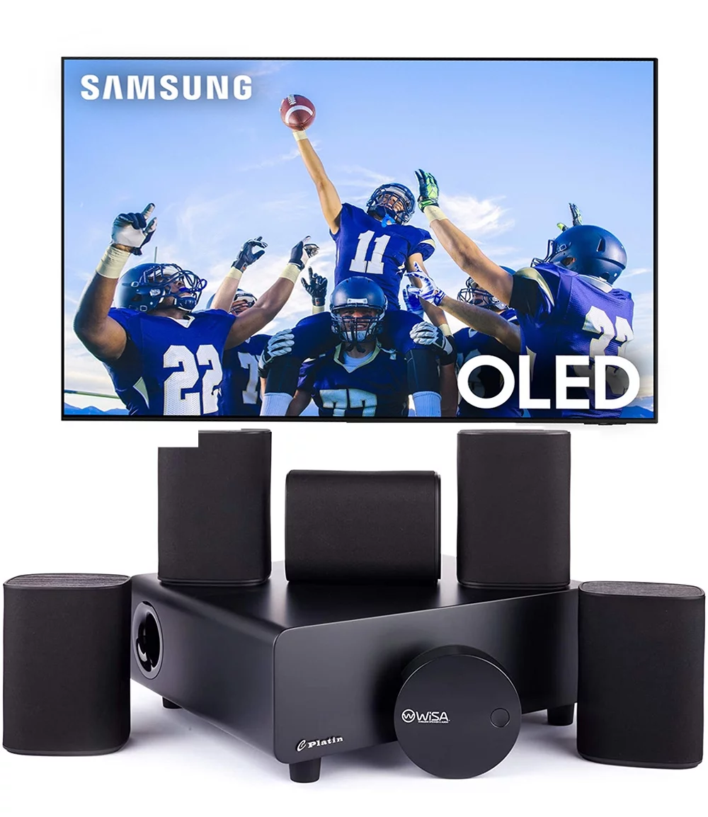 Samsung QN65S95CAFXZA 65" Ultra Slim 4K Quantum HDR OLED Smart TV with a Platin MILAN-5-1-SOUNDSEND 5.1 Immersive Cinema-Style Sound System (2023) - Curated Treasures Market