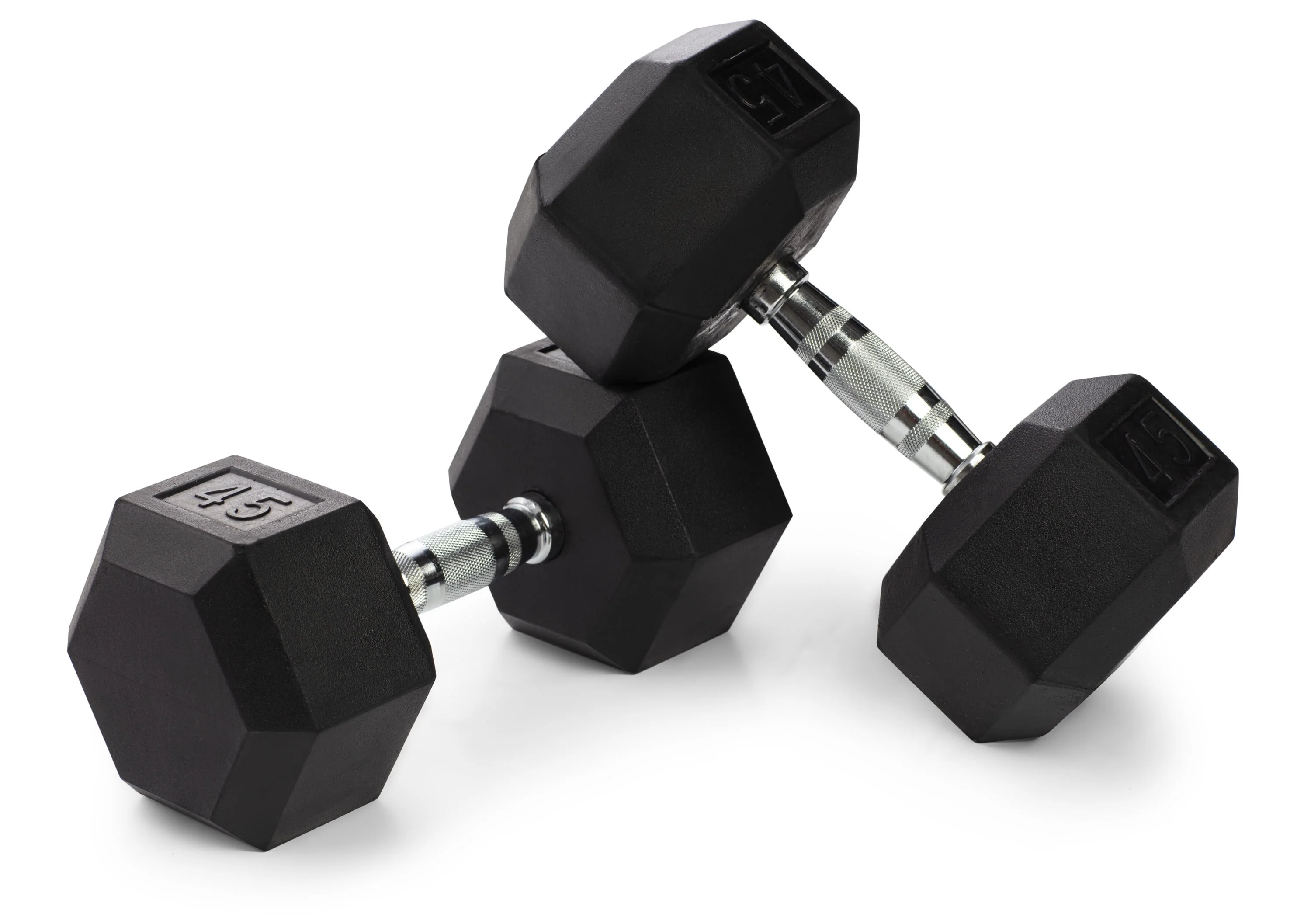 Weider, 25lb Rubber Hex Dumbbell, Single