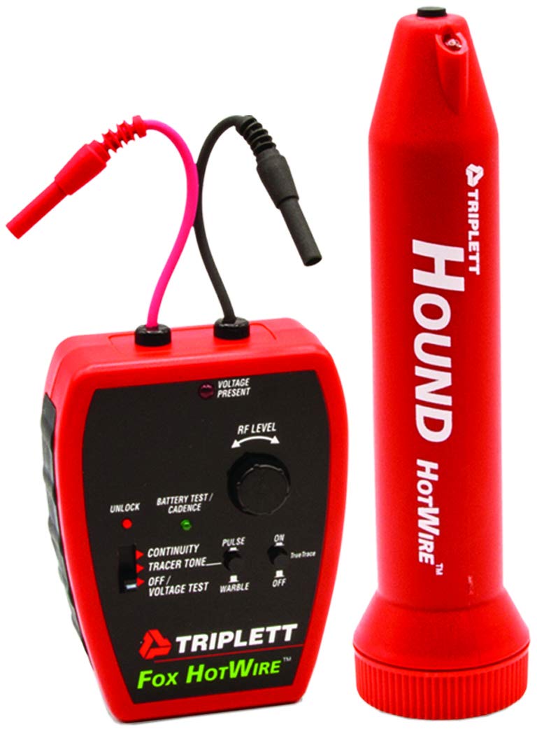 Triplett Fox & Hound Premium Tone and Probe Wire Tracing Kit Generates Multiple Tones with Adjustable Sensitivity for Electrical Wire, LAN Cable, Telephone, and More (3399)