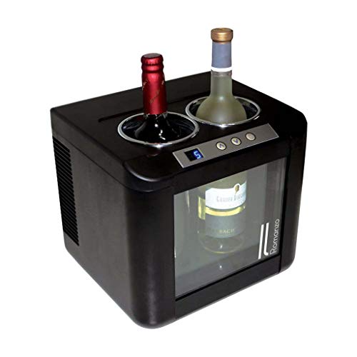 Vinotemp Bottle Wine Chiller Regrigerator with Open Countertop Freestanding Design, Electric Wine Cooler with Adjustable Temperature Control