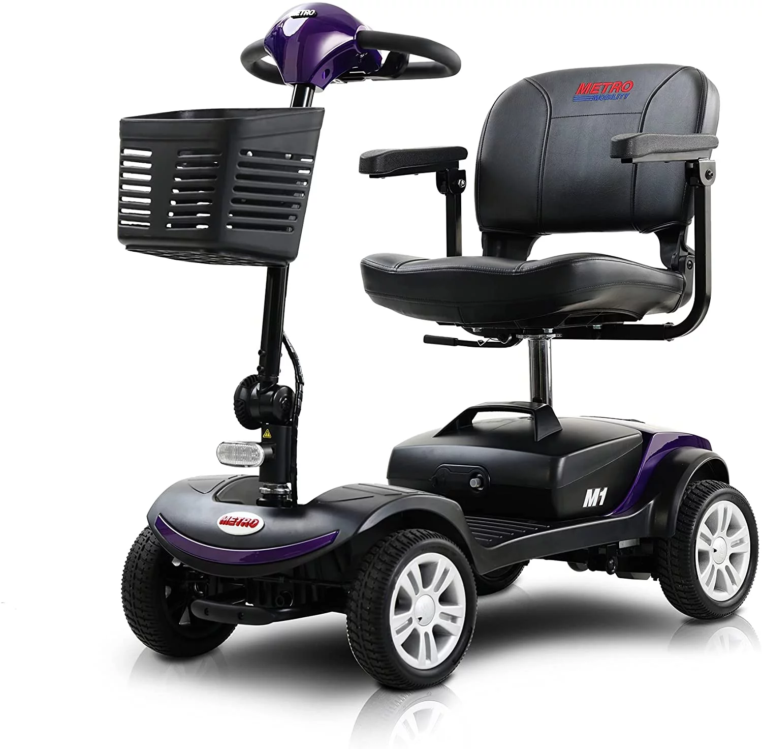 Metro Mobility Elderly Scooter Folding Scooter 4 Wheel Scooter Purple.