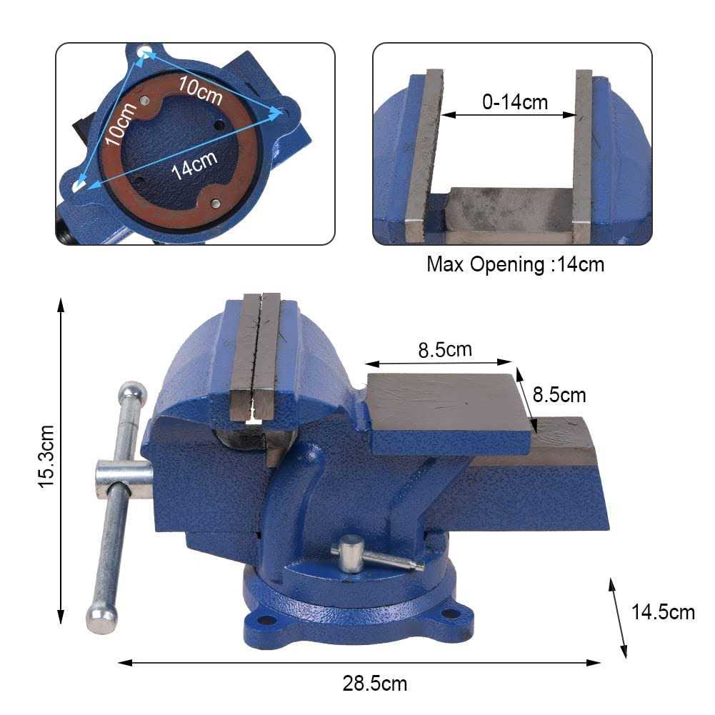 6 Heavy Duty Bench Vise Pipe Vise Bench Vices with Anvil Swivel Table Top Clamp Locking Base - Shop Hardware Tools Online Store