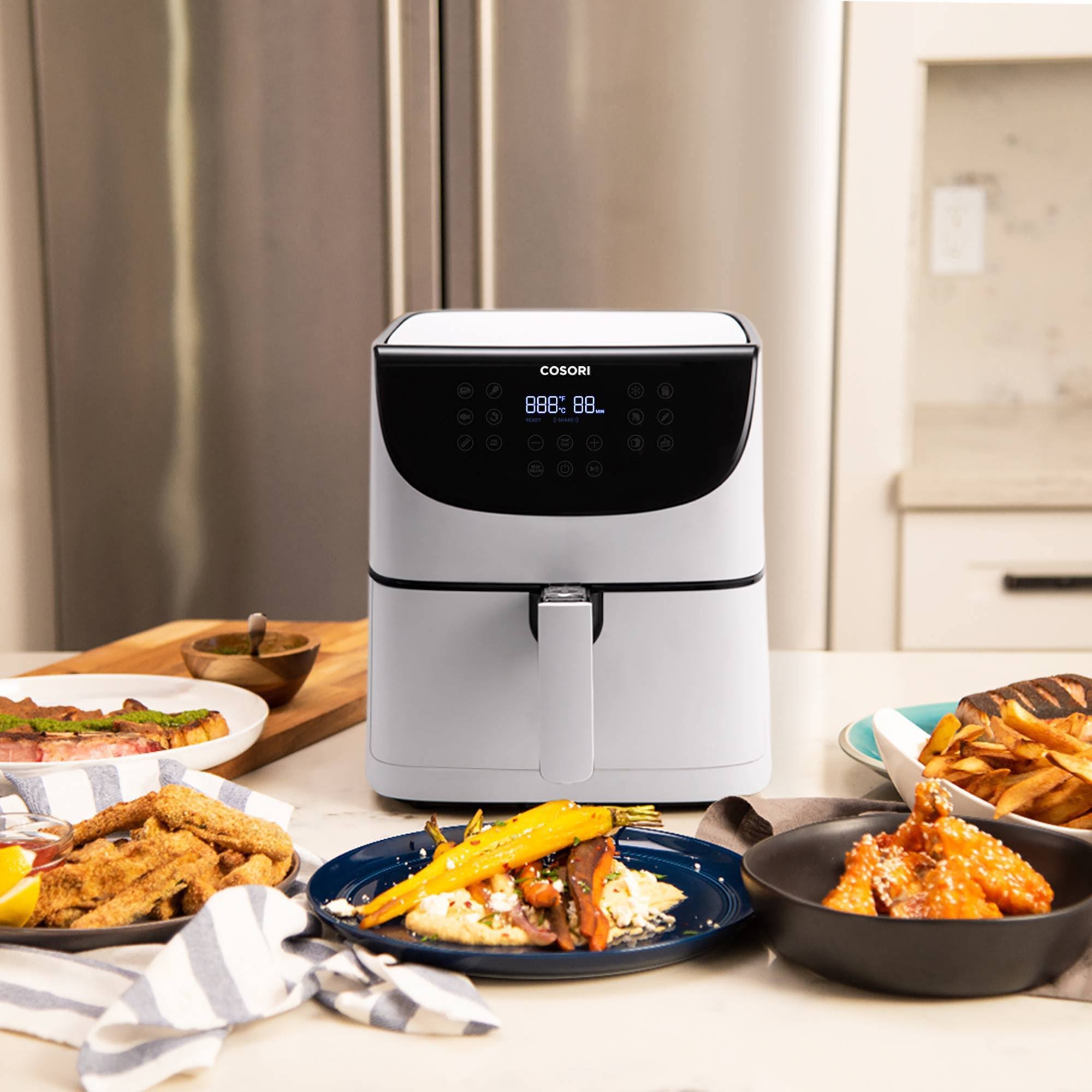 Cosori Premium 3.7 qt. Air Fryer u0026 Skewer Rack Set - White