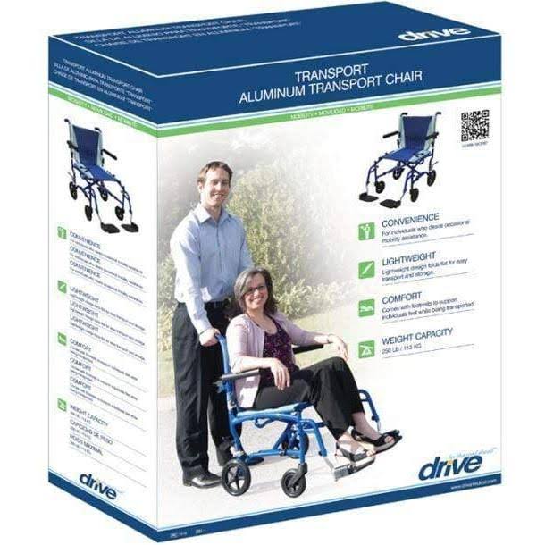Drive Medical - Transport Aluminum Transport Wheelchair