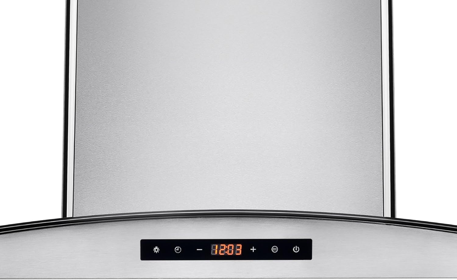 AKDY 36 in. 343 CFM Convertible Island Mount Range Hood with Tempered Glass and Carbon Filters in Stainless Steel