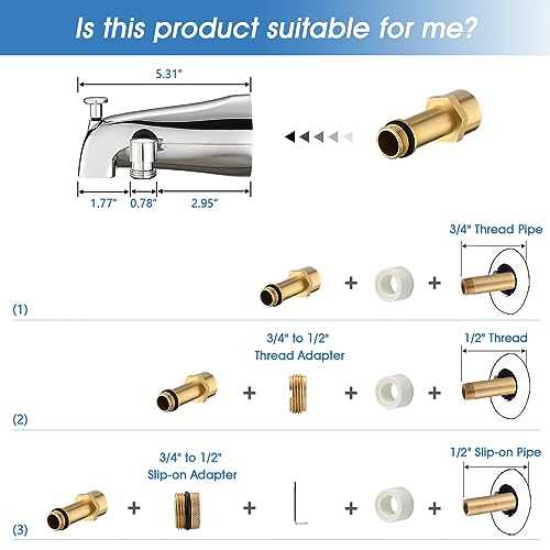 YASINU All Metal Bathtub Faucet with Sprayer 10 Settings, Tub Spout with Diverter Chrome - Shop Hardware Tools Online Store