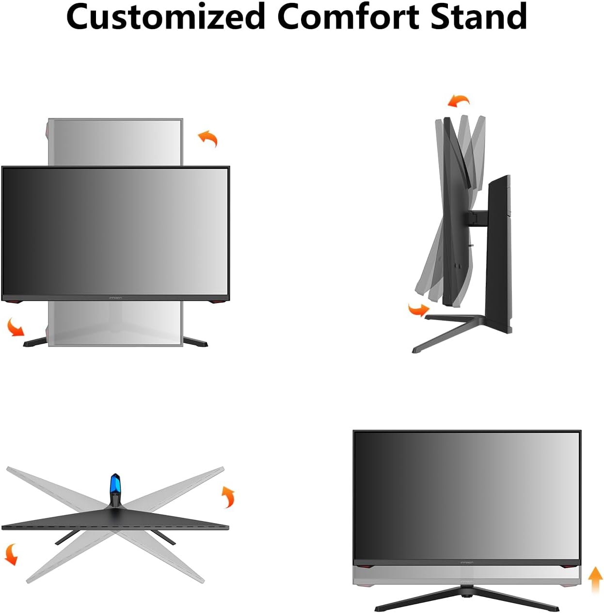 INNOCN 27 Inch QHD 2560 x 1440p 180Hz Fast IPS Gaming Monitor, FreeSync, 1ms, Extreme Low Motion Blur, 99% sRGB, 2 x HDMI 2.1 | 2 x DP 1.4 | Height/Pivot Stand, Black