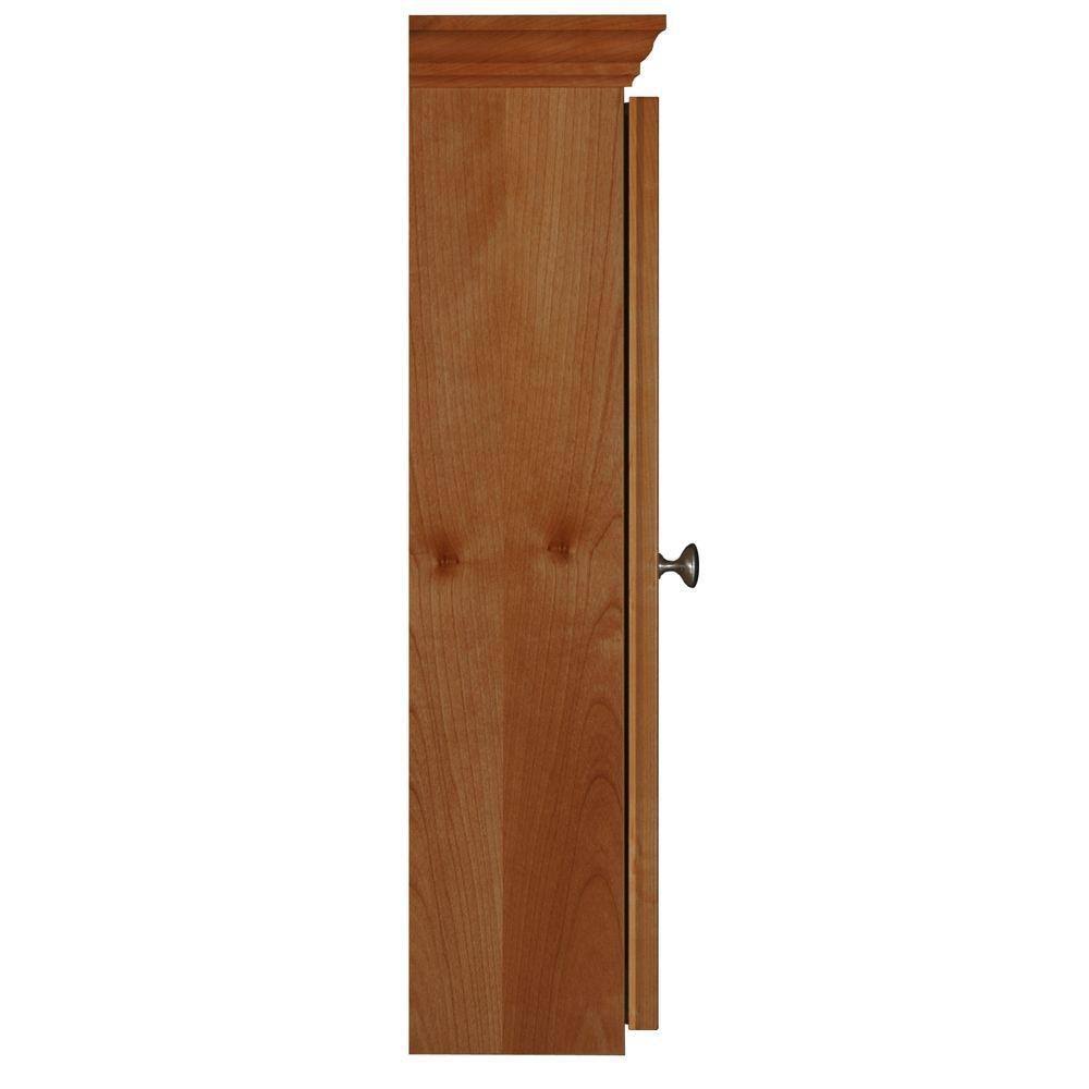 Simplicity by Strasser Shaker 19 in. W x 27 in. H x 6-1/2 in. D Framed Surface-Mount Bathroom Medicine Cabinet in Medium Alder 0