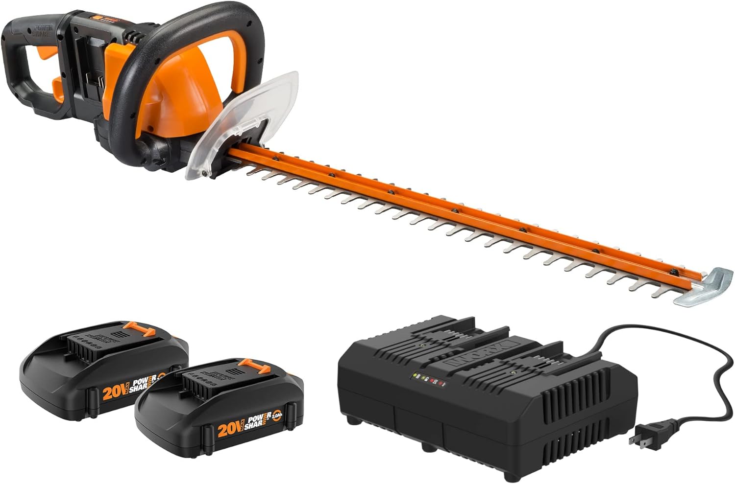 Worx WG284 40V Power Share 24" Cordless Hedge Trimmer (Batteries & Charger Included)