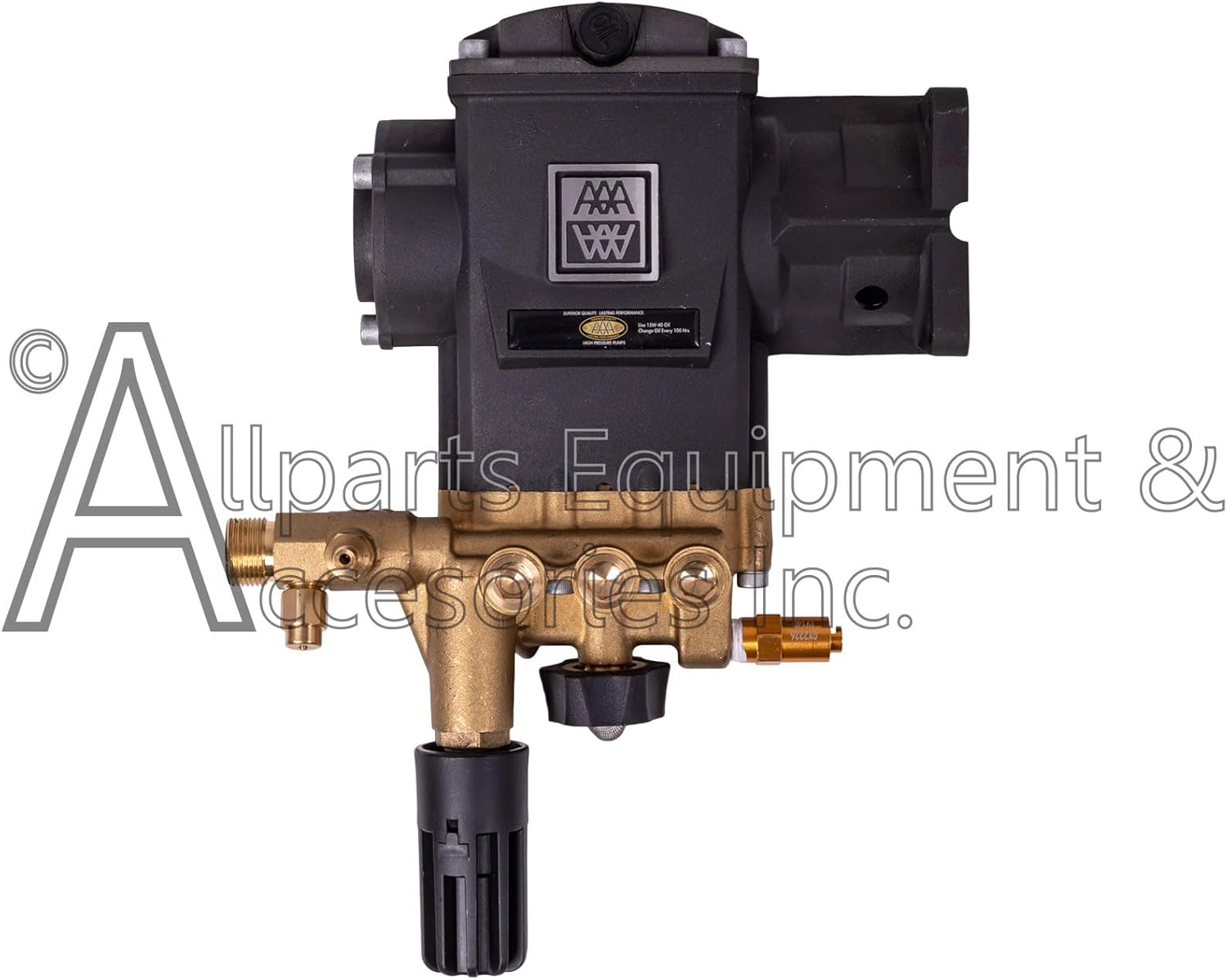 530016 AAA Horizontal Triplex Plunger Replacement Pressure Washer Pump Kit 3700 PSI, 2.5 GPM, 3/4" Shaft, Includes Pump Mounting Hardware and Chemical Siphon Tube with Filter from Simpson Cleaning