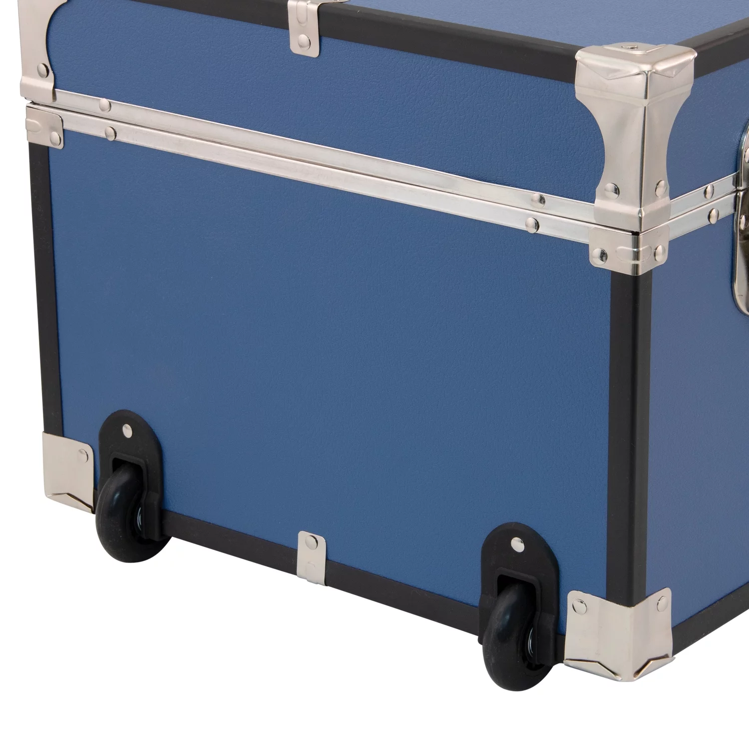 Seward Trunks Adult Wood Trunk with Wheels and Lock in Mist Blue