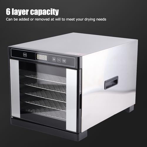 Freeze Dryer, Energy saving 6 Layers Stainless Steel Food Dehydrator for Jerky