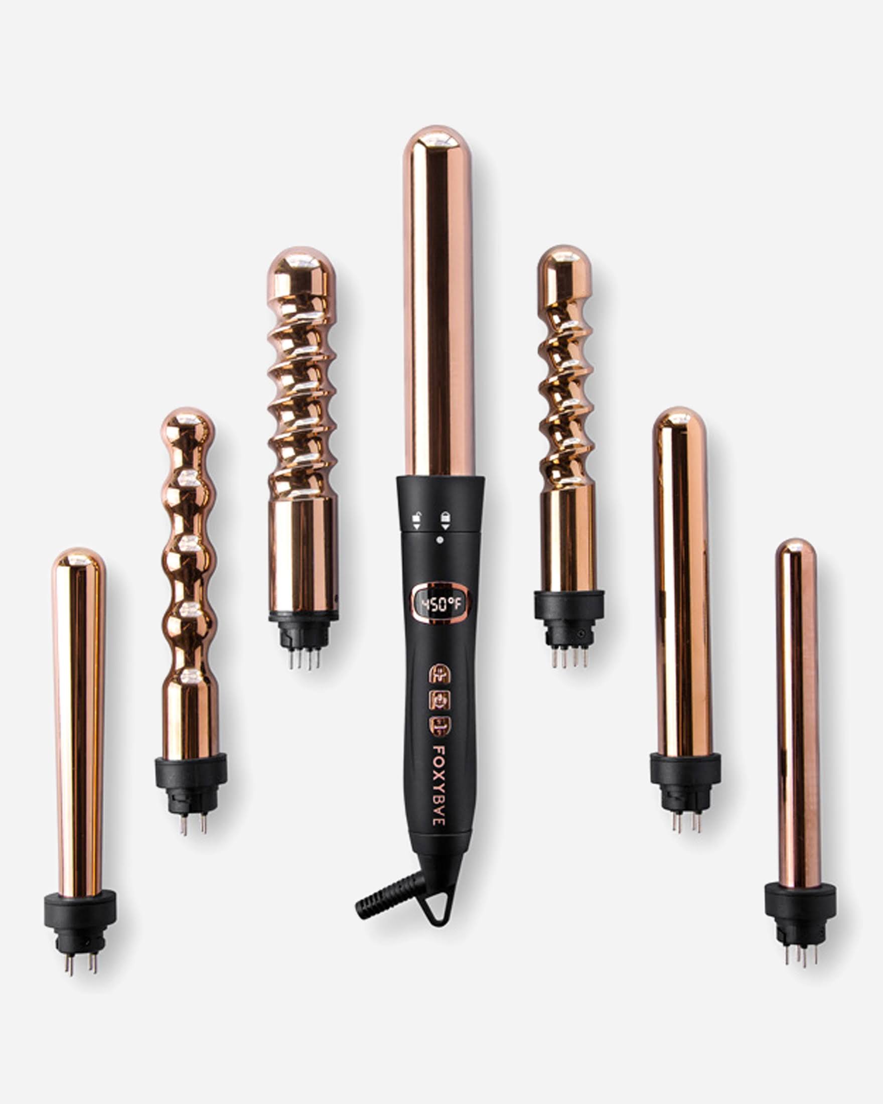 Foxybae Rose Gold 7 in 1 Curling Wand