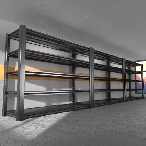 3020LBS Standing Shelf Units 72" H x 48″W x 20" D,Heavy Duty Garage Shelving Units and Storage, 5-Tier Metal Shelves, Storage Rack for Garage Organization, Basement, Workshop, 1Pack