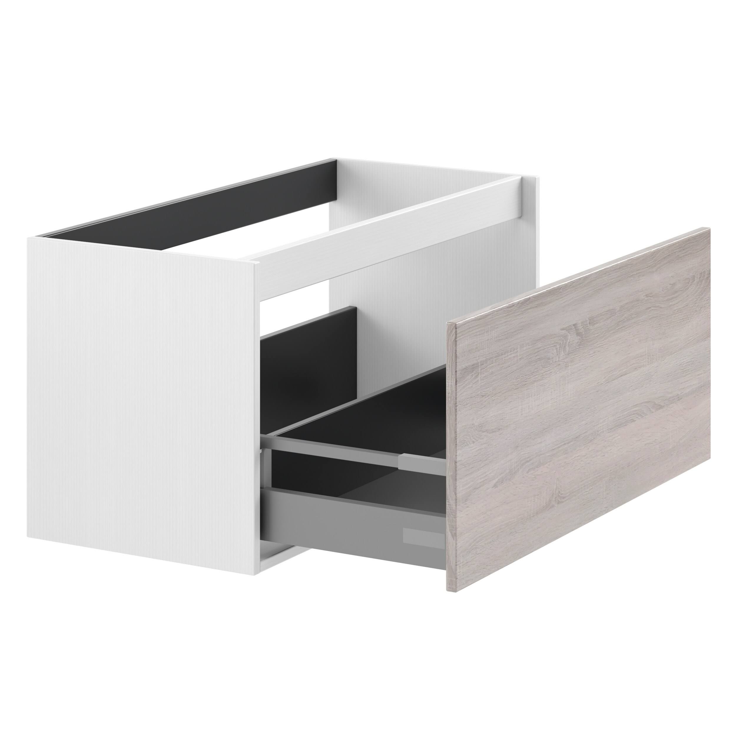 32x22 Bathroom Vanity Cabinet + Ceramic Sink | Tribeca | W 32 x H 20 x D 18 in RHD Weathered