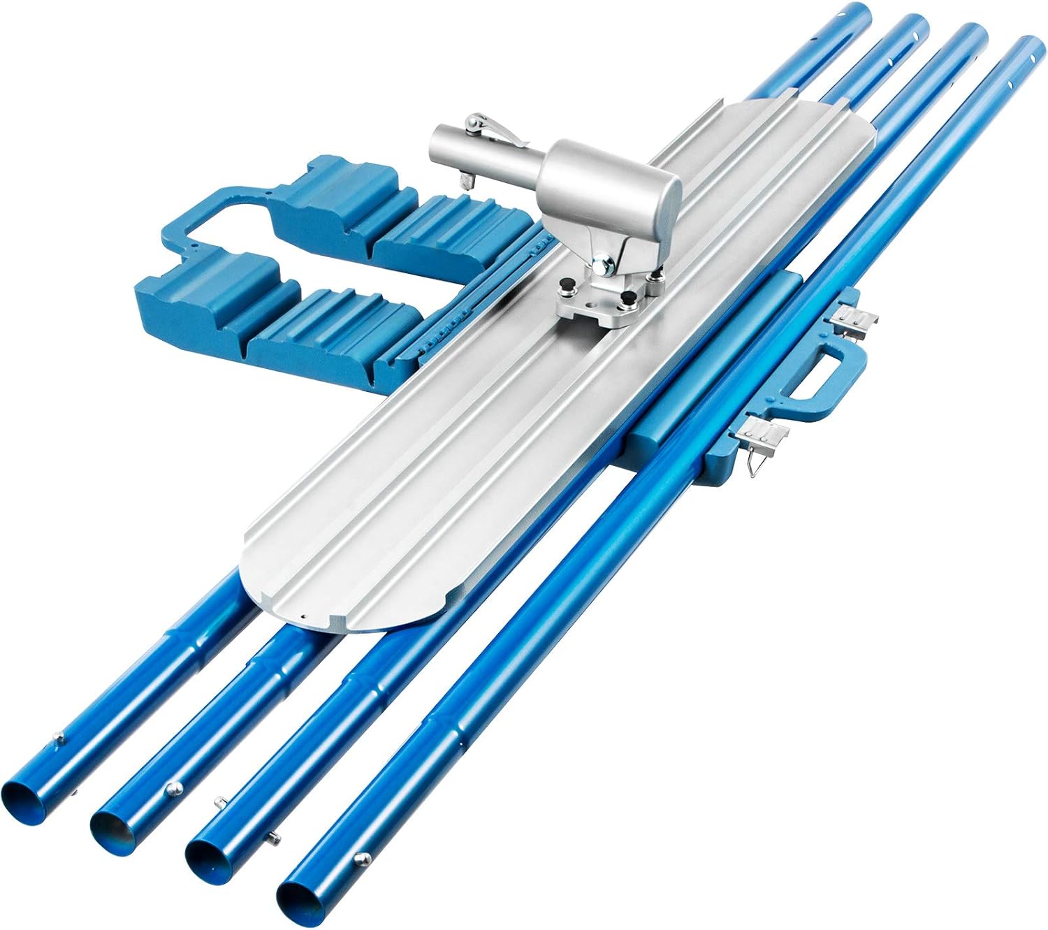 VEVOR Bull Float Magnesium Concrete Float 48 x 8" Round End Concrete Float Tool Cement Tool Bull Concrete Kit Bull Float with 4 Float Handle Bull Float Bracket Concrete Tools Finishing Bull Float