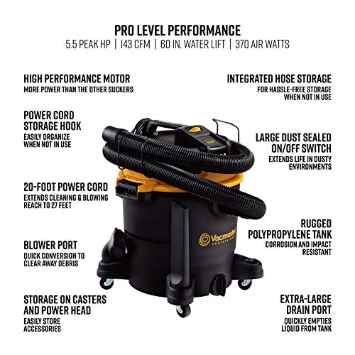 Vacmaster Professional Wet Dry Shop Vacuum