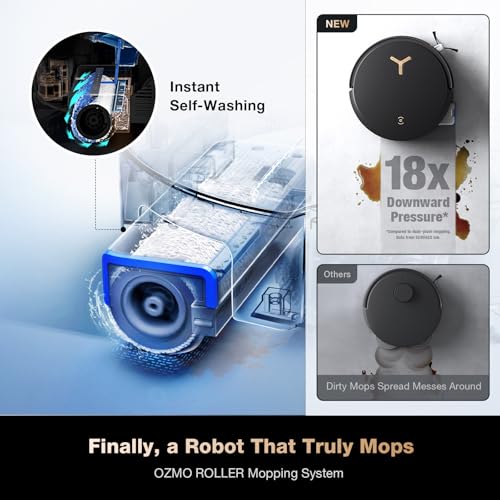 ECOVACS DEEBOT T50 MAX PRO Omni Robot Vacuum and Mop, 18,500Pa Suction, 18mm Auto-Lift, ZeroTangle &TruEdge 2.0, AIVI 3.0 Obstacle Avoidance, Auto Hot Water Mop Wash/Dry/Refill, Self-Emptying