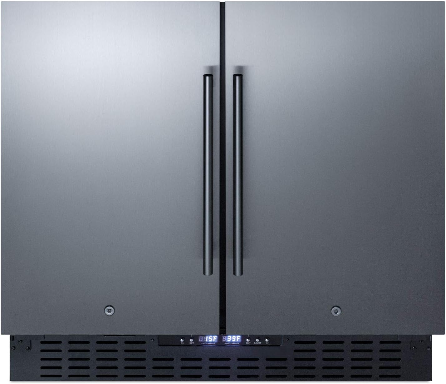 Summit FFRF36 36" Side by Side Refrigerator-Freezer in Stainless Steel