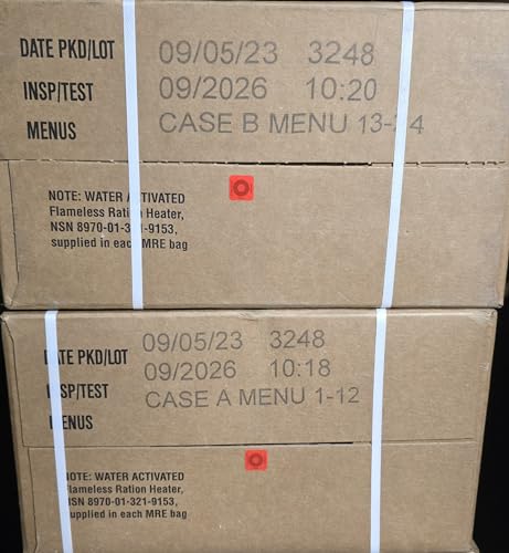 2026 Inspection Dated MRE Case – Authentic Military MRE Random Case "A or B" Military issued meals